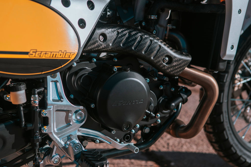 CABALLERO SCRAMBLER 500 ROUGE MOTEUR