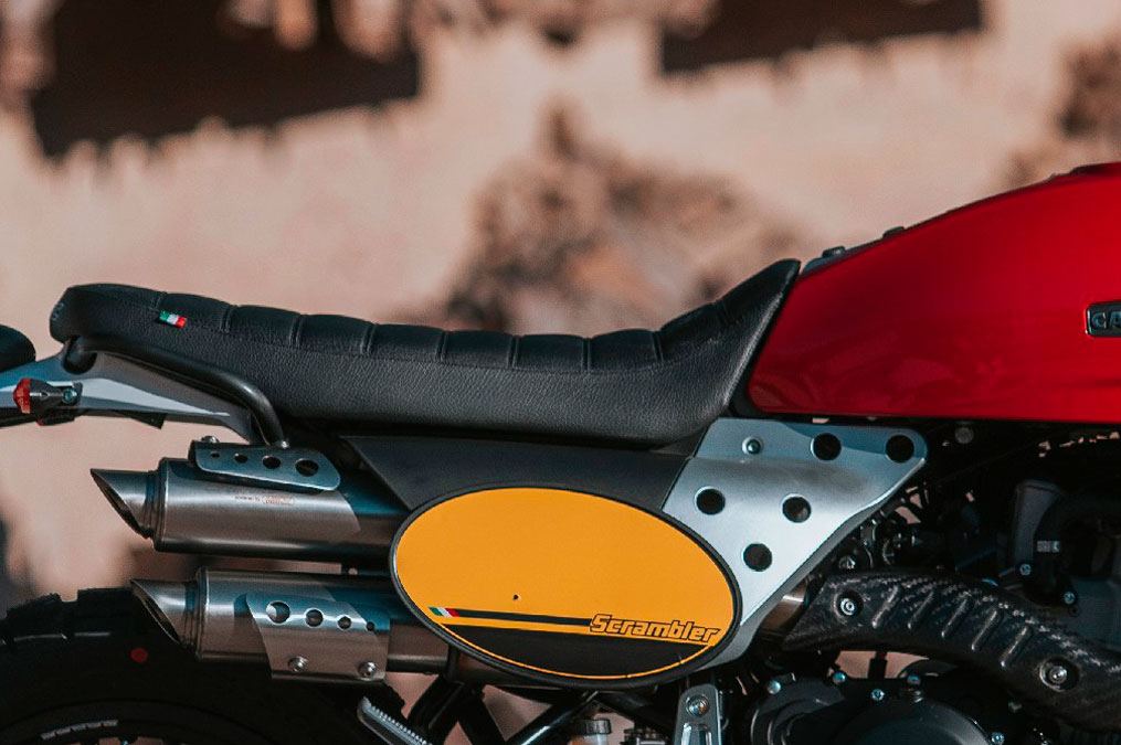 CABALLERO SCRAMBLER 500 ROUGE ECHAPPEMENT